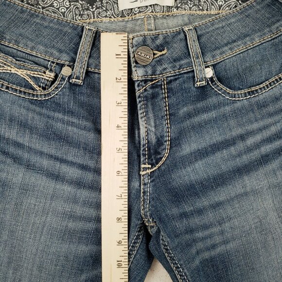 Ariat Jeans Women's Size 28L Real Denim Mid Rise Straight Thick Stitch Stretch - Picture 10 of 11